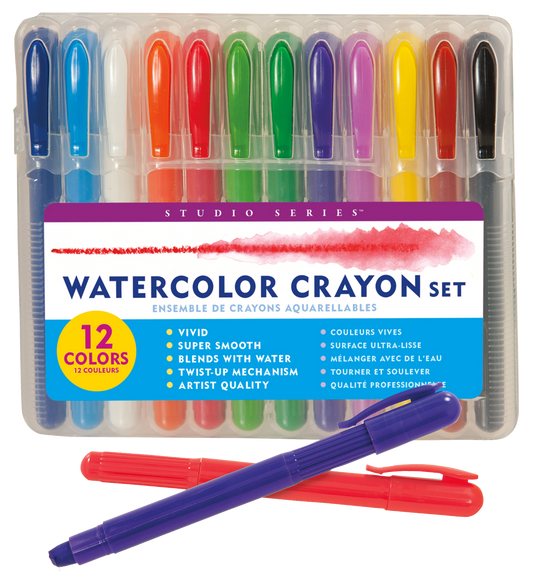 Peter Pauper Press - Studio Series Watercolor Crayon Set (Set of 12)