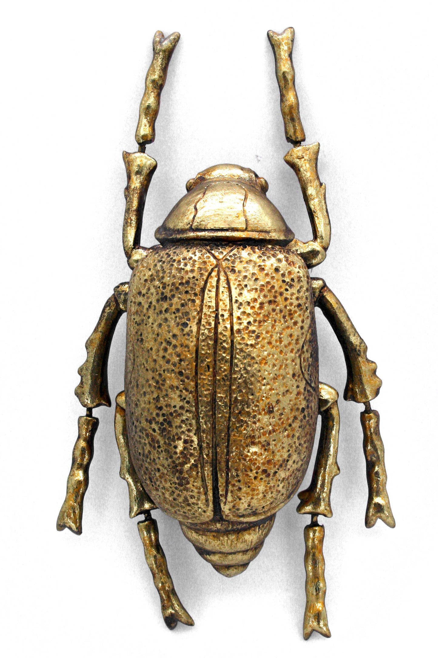 Modern World by Contrast Inc. - Gold Leafed Beetle Wall Decor - Table Top Display