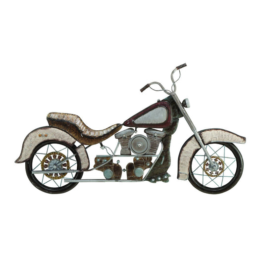 Import Corner - A-39040: METAL MOTORCYCLE WALL PLAQUE 30"W, 17"H