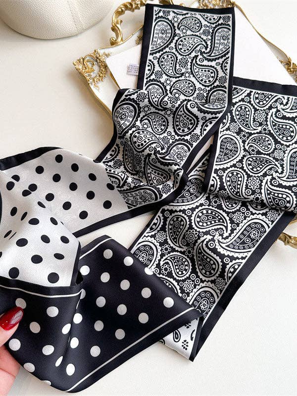 UZ Wholesale Store - Polka Dot Printed Scarf: NAVY BLUE / One_size