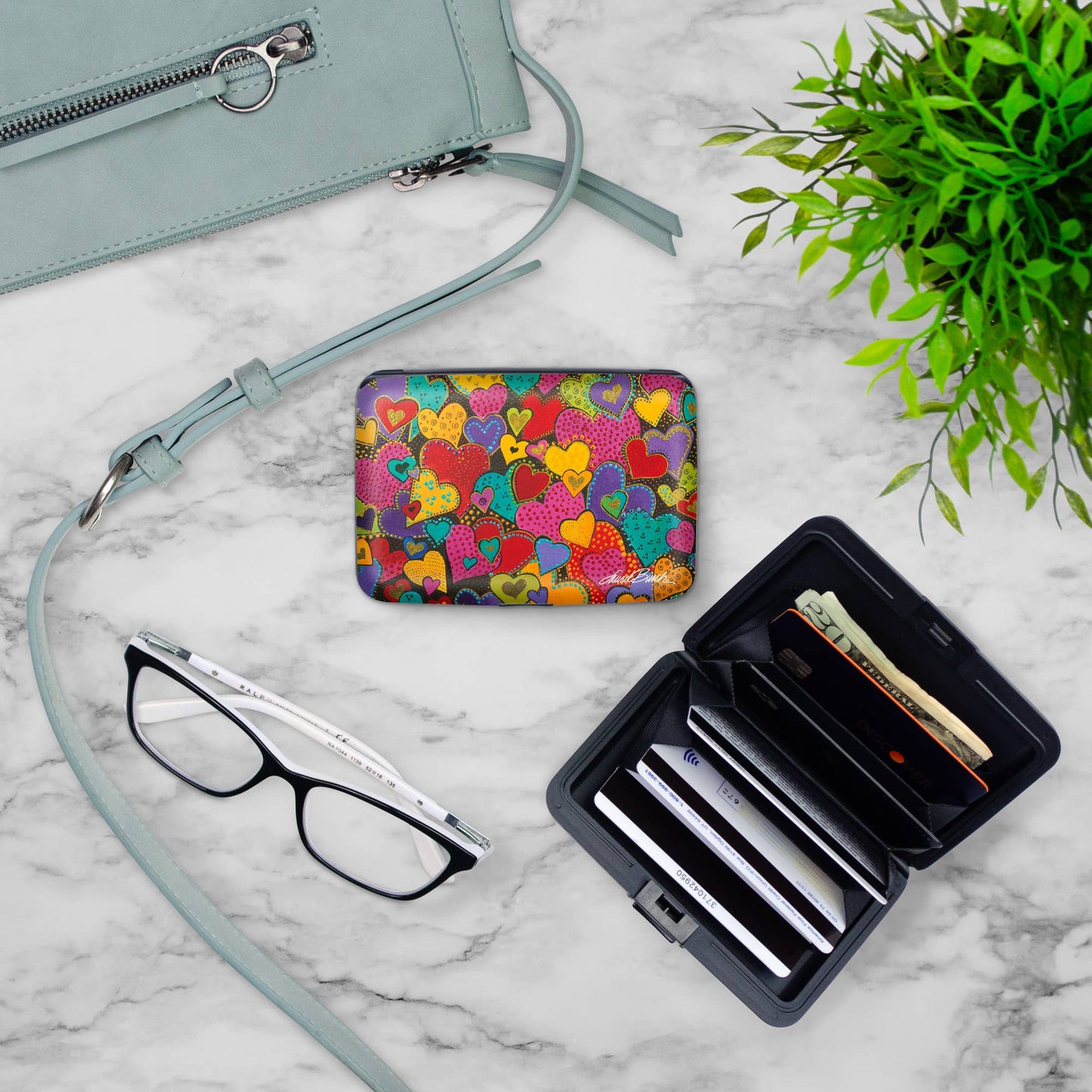 Monarque - Laurel Burch Dancing Hearts Armored Wallet