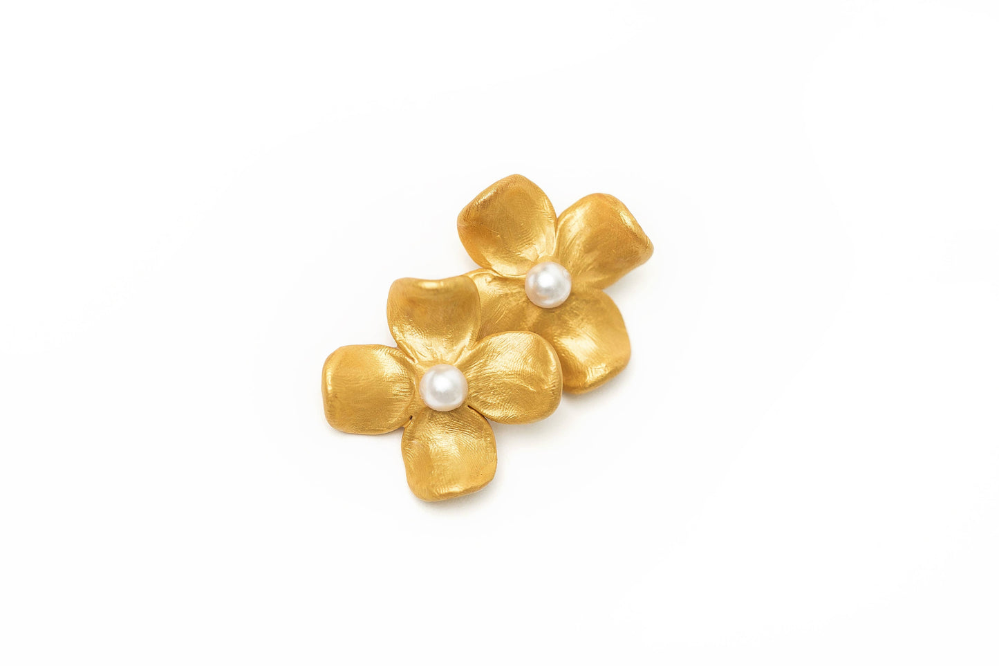 Hidden Truth Jewelry - Large Dogwood & Pearl Stud Earrings