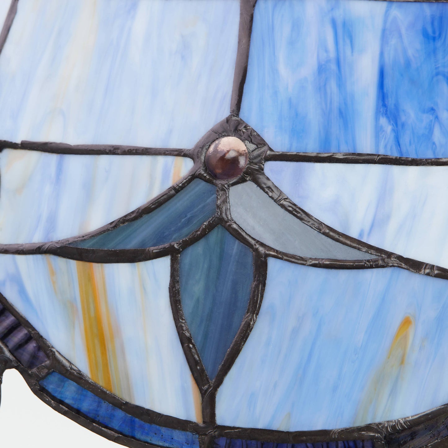 River of Goods - 64"H Allistar Stained Glass Bowl Candlestick Floor Lamp