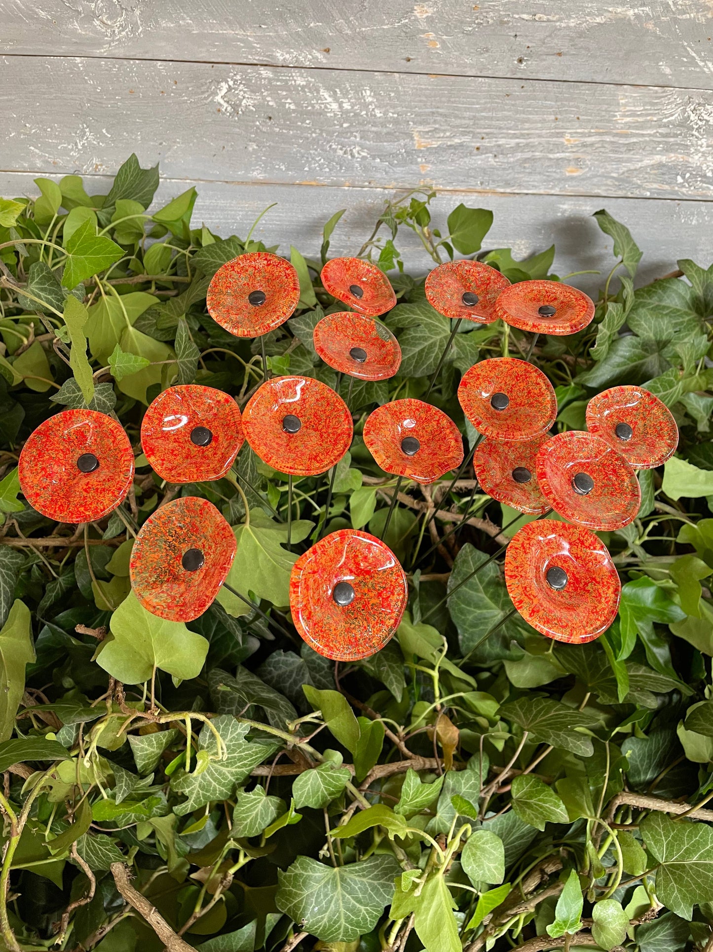 CARNEOL GLASS - Small Glass Flower For Inside In Orange