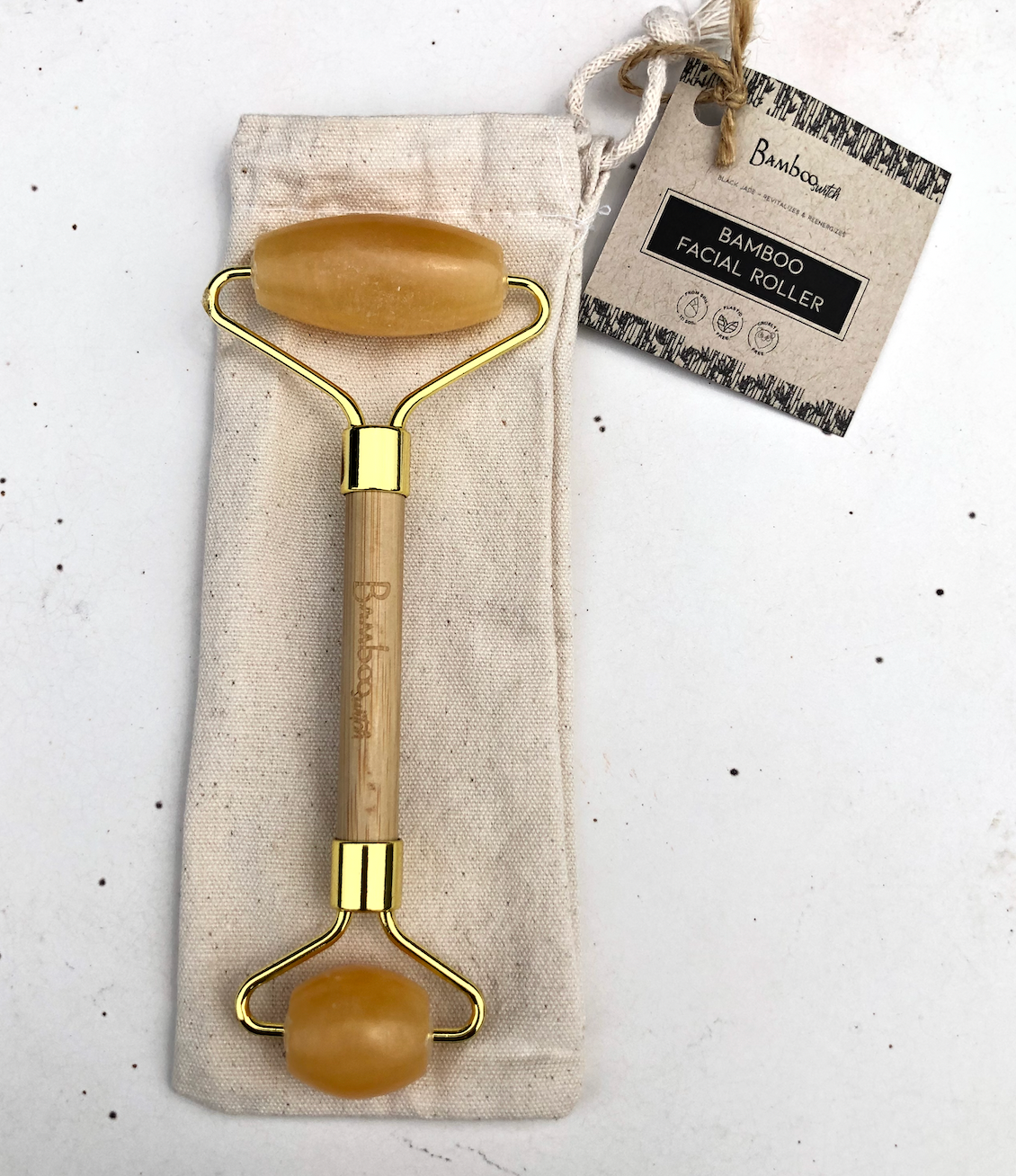Bamboo Switch - Bamboo Facial Roller | Yellow Jade | Self Care Bestseller