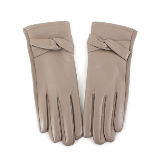Pretty Persuasions - A25013 Faux Leather Gloves: 06 Beige