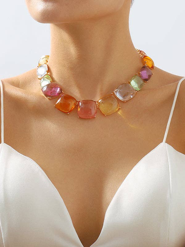 UZ Wholesale Store - Geometric Necklaces Accessories Dainty Necklace: GRAY / One_size