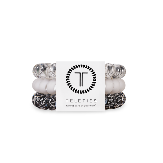 TELETIES - Spiral Hair Coils | Large | Webbed Hair Ties