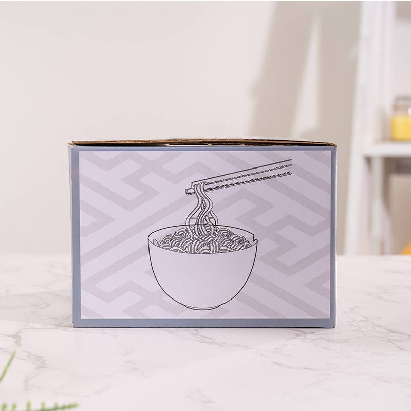 Urban Tokyo - Ume Plum Design 18oz 5.25"D Bowl With Chopsticks Set