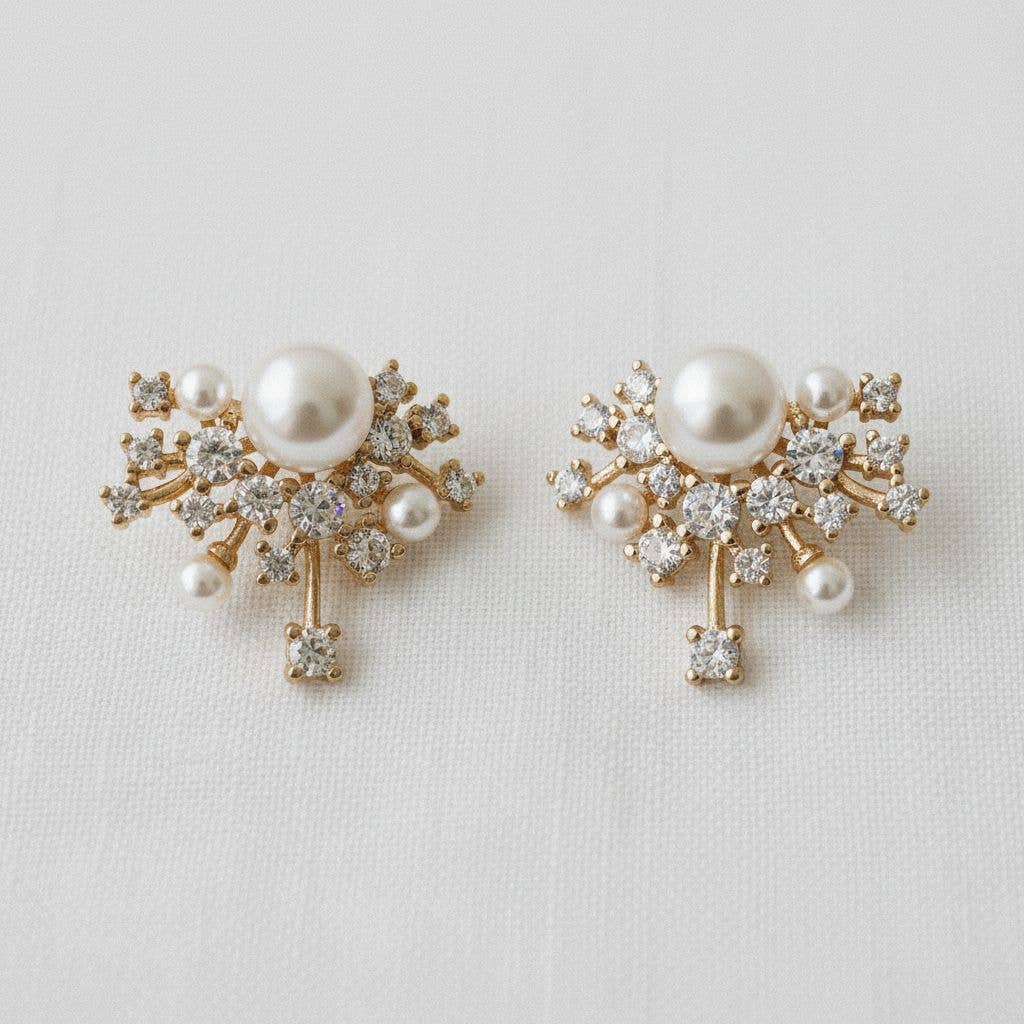 Ellemadera - Vintage Starry Gemstone Drop Earrings