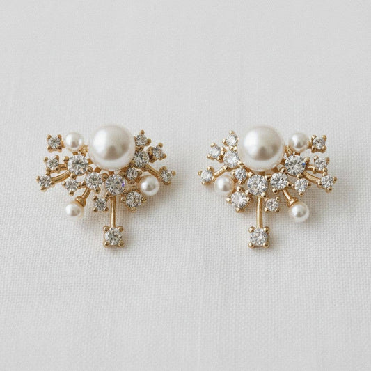 Ellemadera - Vintage Starry Gemstone Drop Earrings