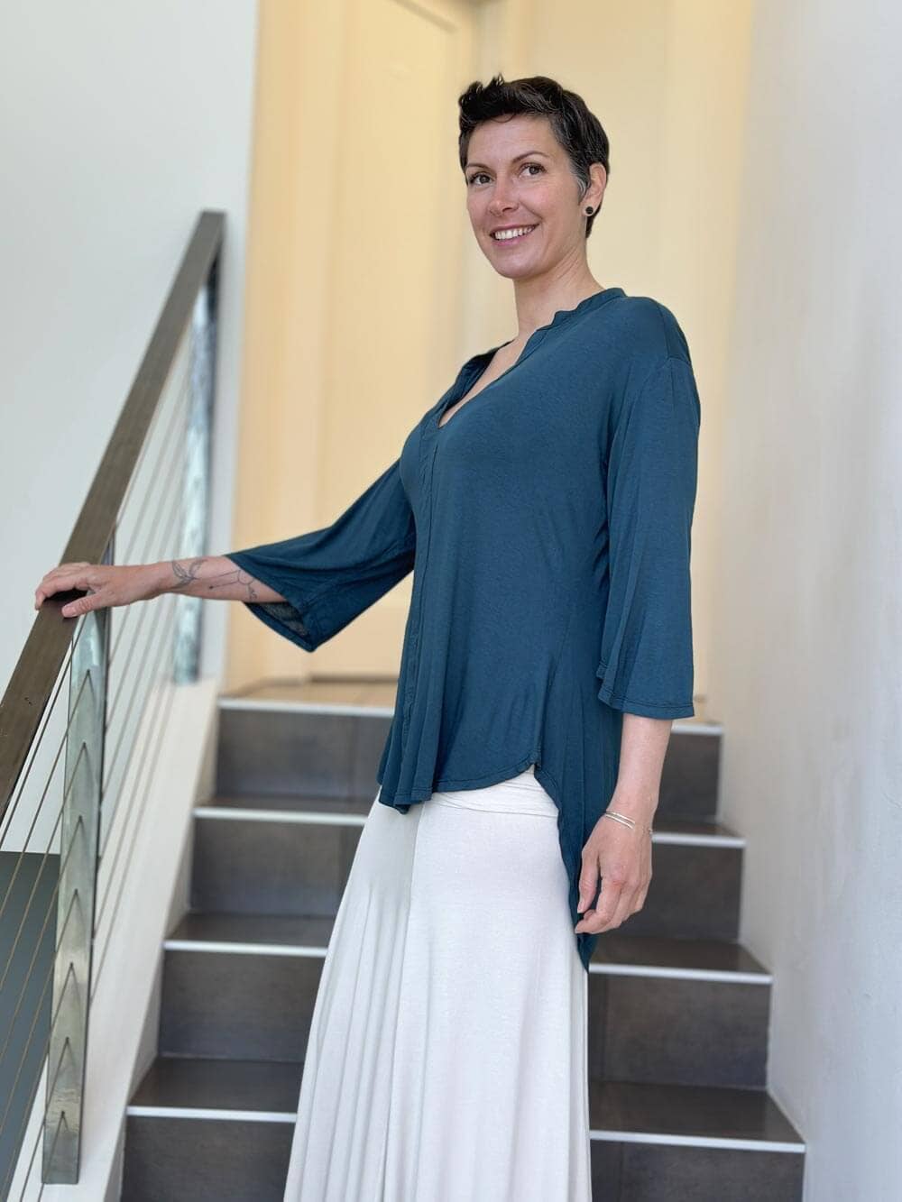 CARAUCCI - Kurta Tunic: Plum / One Size