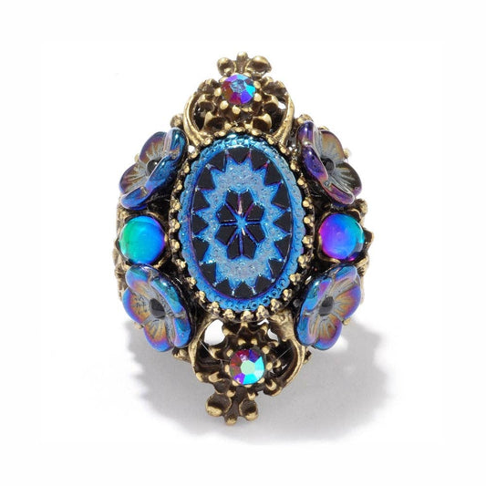 Sweet Romance Jewelry - Vintage Peacock Oval Ring: Default Title