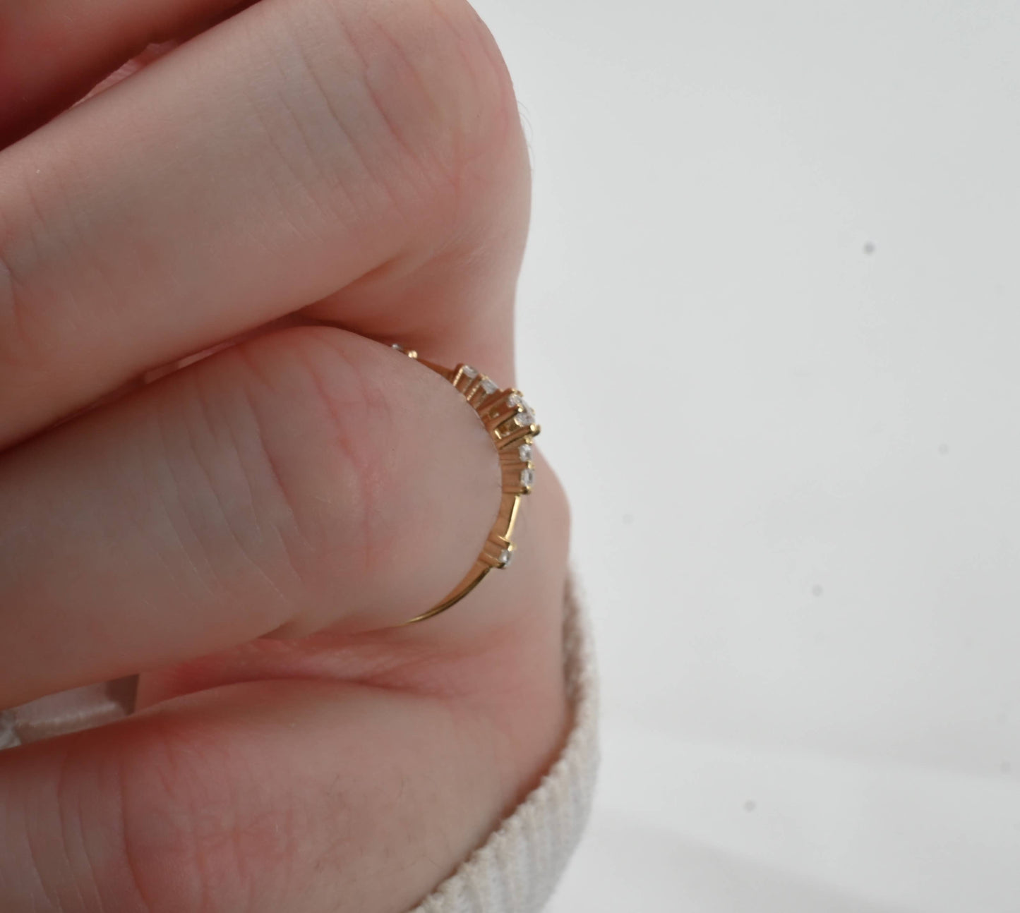 Blueyejewelry - Silver Diamond Ring - Sterling Silver Cluster CZ Ring 0447: 6