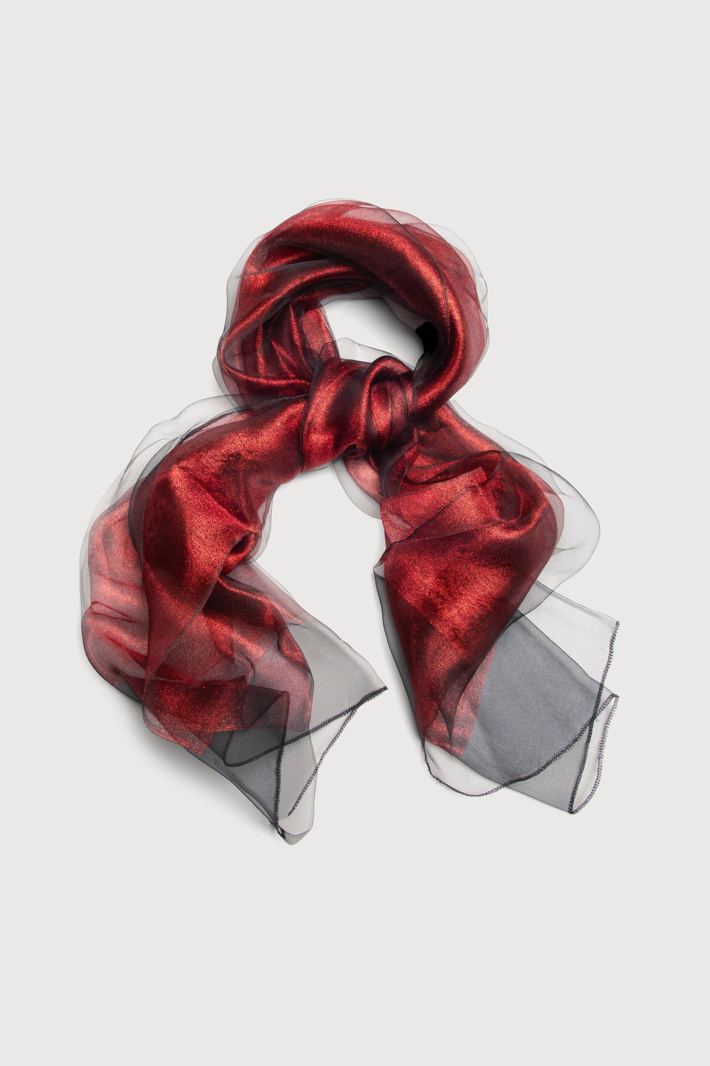 SAACHI - Silk Glimmer Scarf: Burgundy