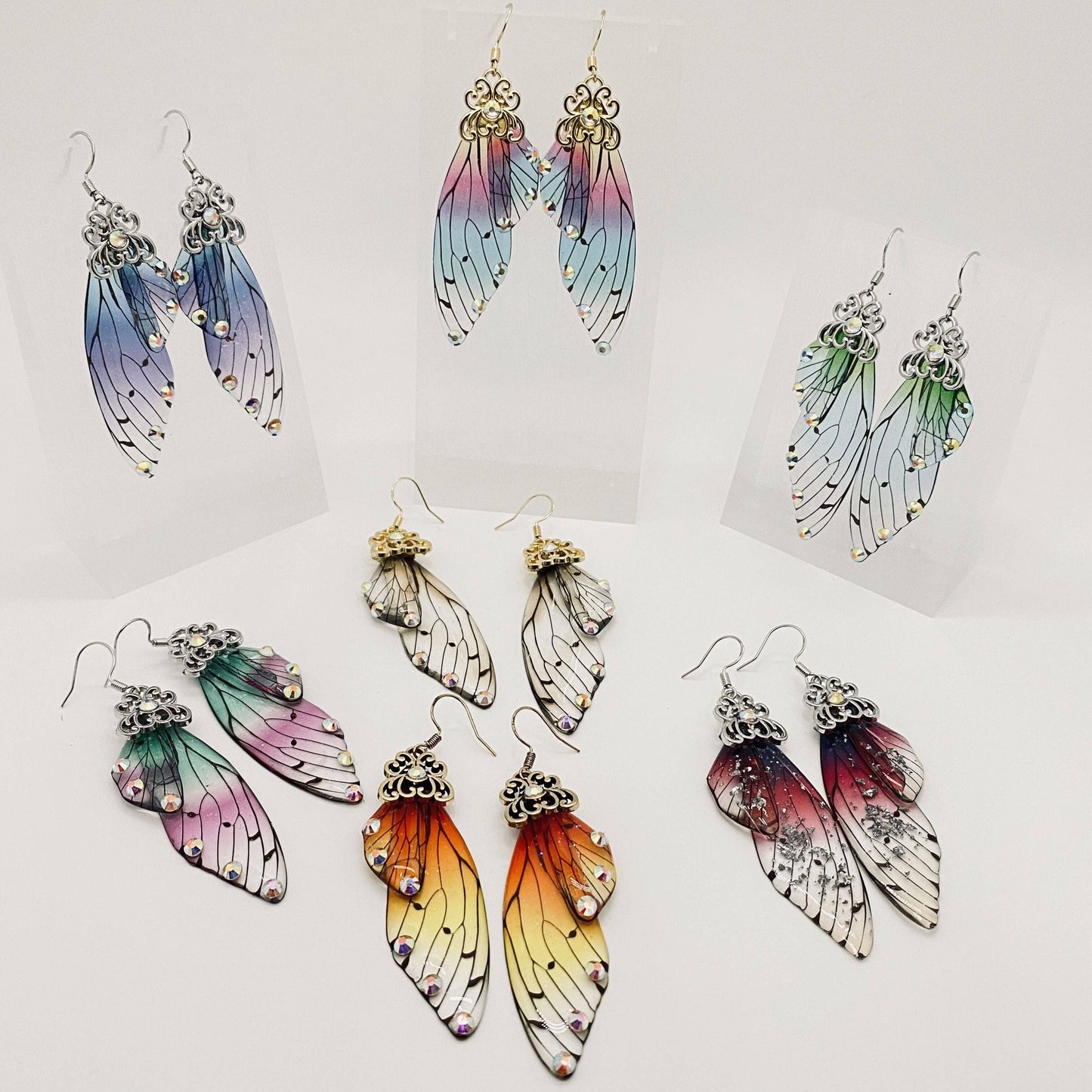 Mio Queena - Handmade Fairy Wings Earrings Insect Butterfly Wing: C