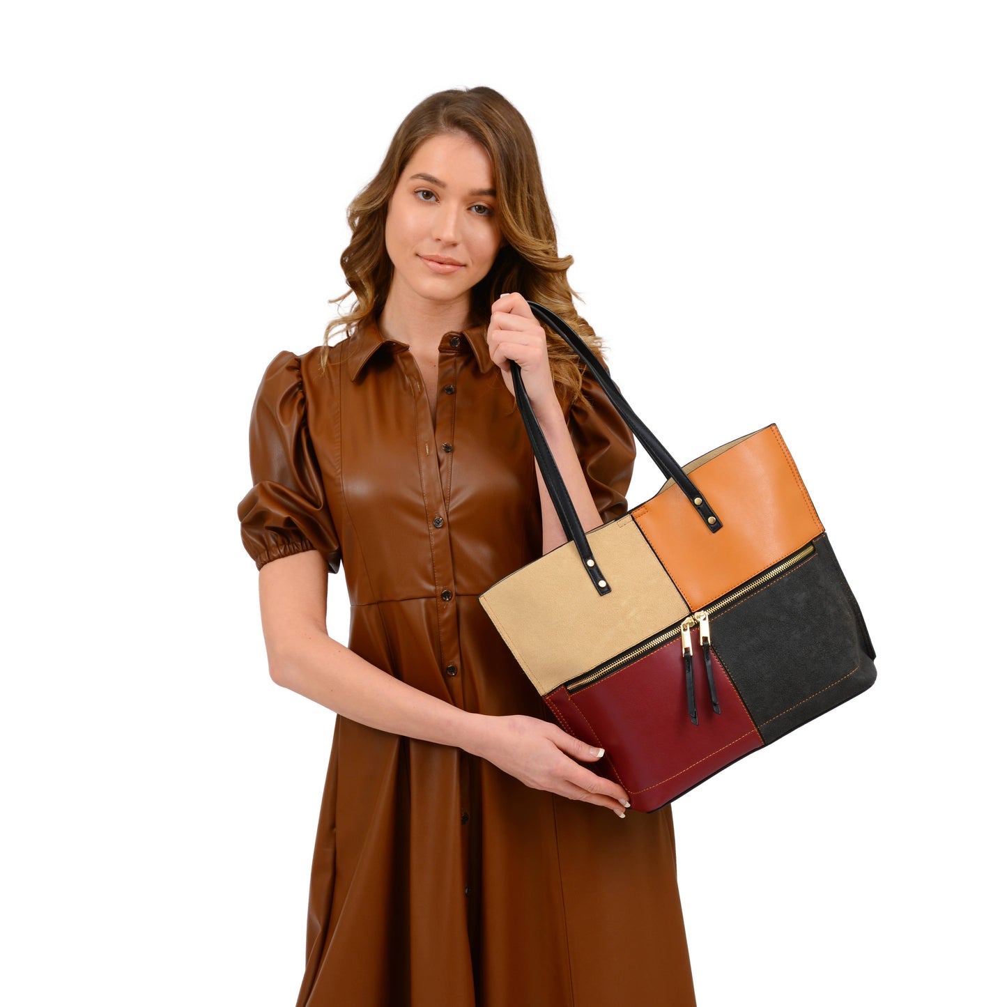 Mellow World - Selene 3 Compartment Tote: Olive Sage