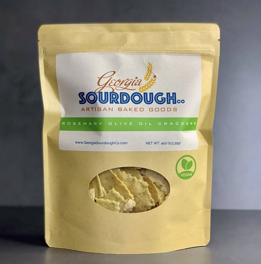 Georgia Sourdough Co. - Rosemary Olive Oil Crackers: 6 oz.