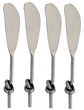 India Handicrafts Inc - 4-Piece SS Knot Handle Spreaders