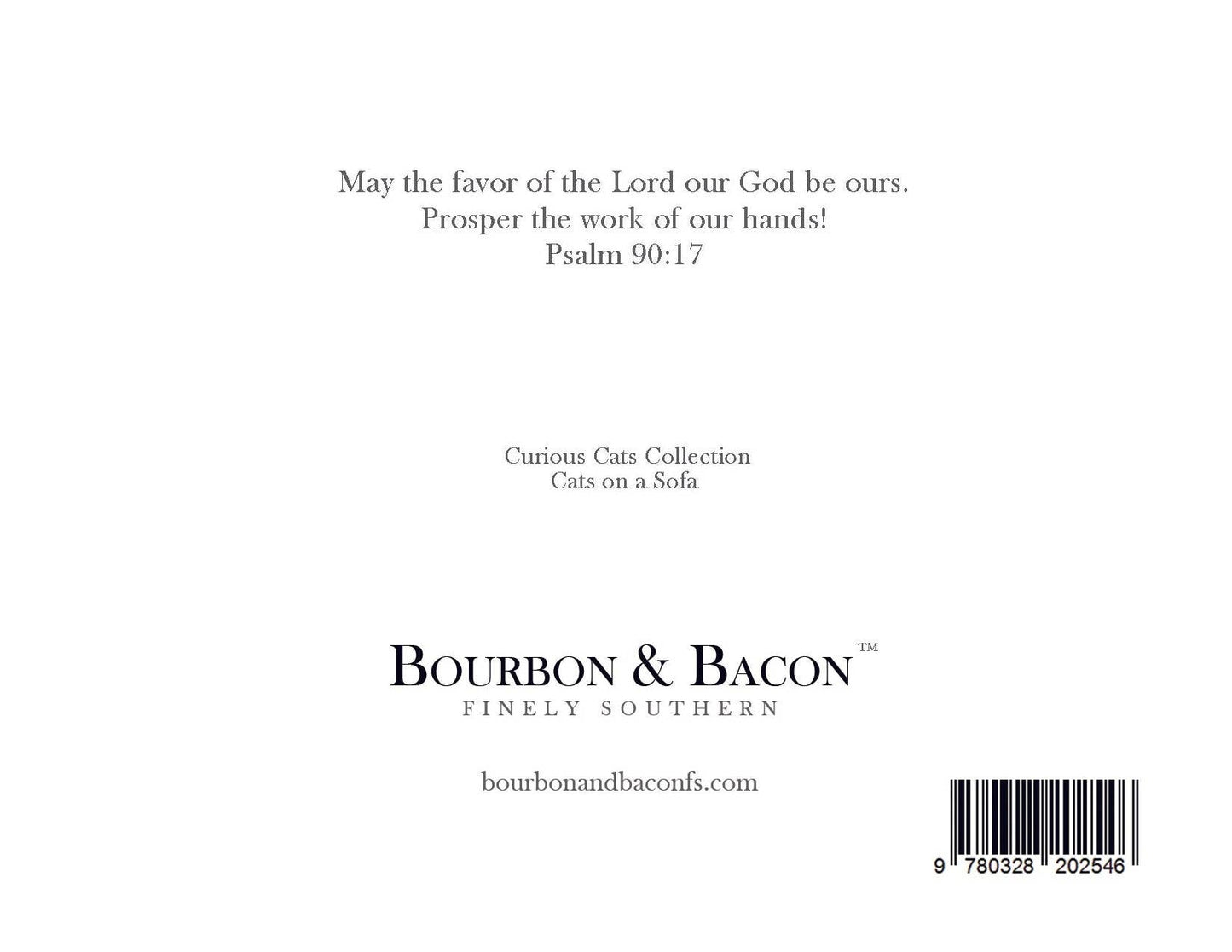 Bourbon & Bacon - Cats On a Sofa Note Cards