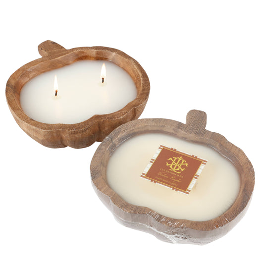 LUX FRAGRANCES - Heirloom Pumpkin 2 Wick Pumpkin Dough Bowl-Small
