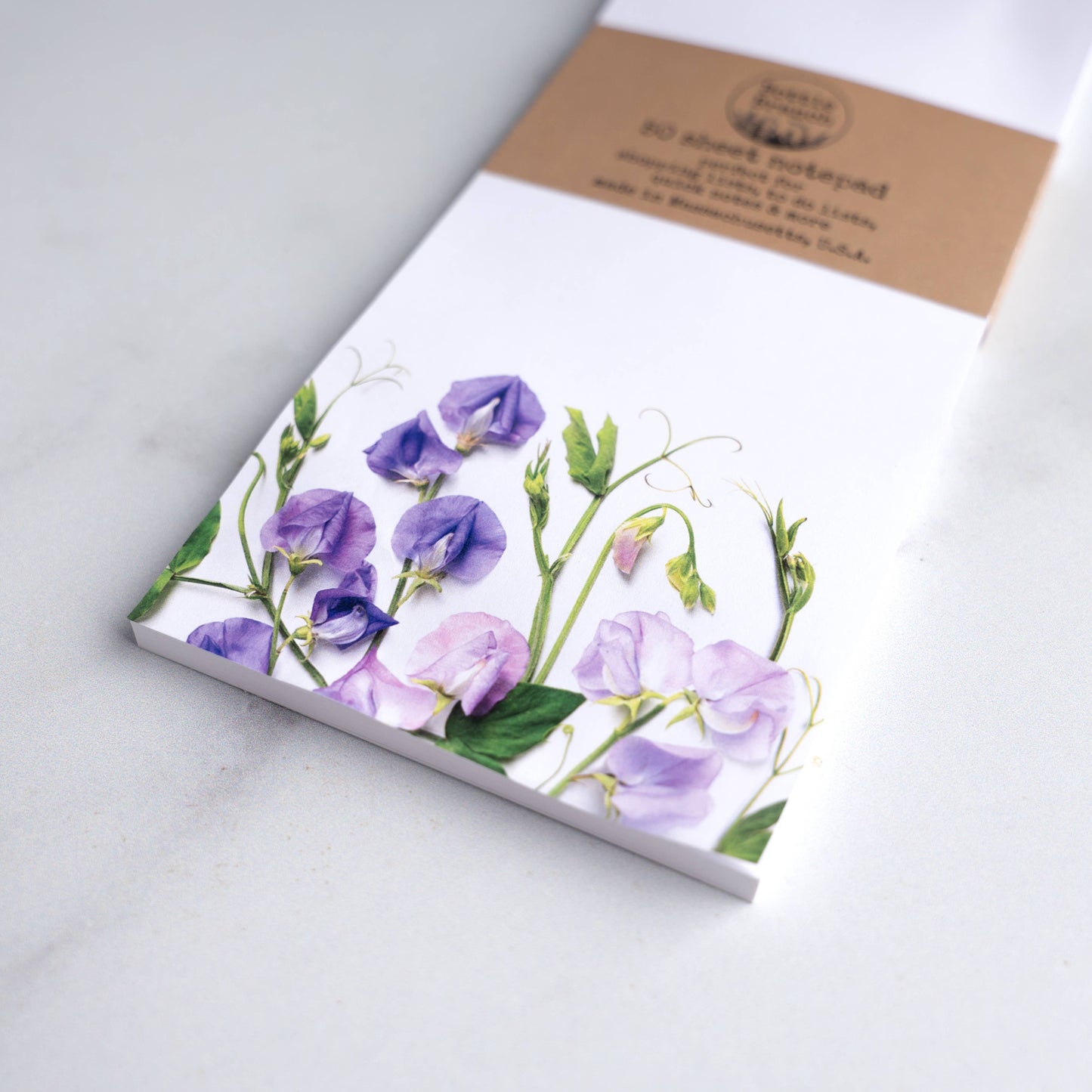 Bottle Branch - Notepad - Sweet Peas