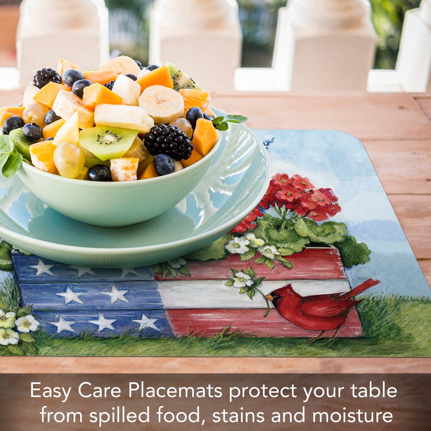 CounterArt/Highland Home/Thirstystone - Geranium Box Reversible Rectangular Plastic Placemat