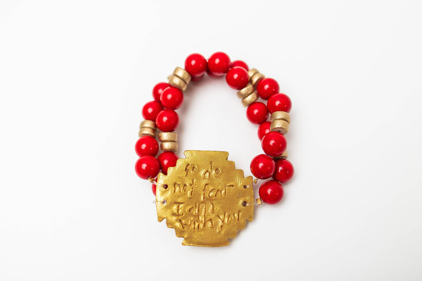 Hidden Truth Jewelry - Red Jade with Jerusalem Bracelet