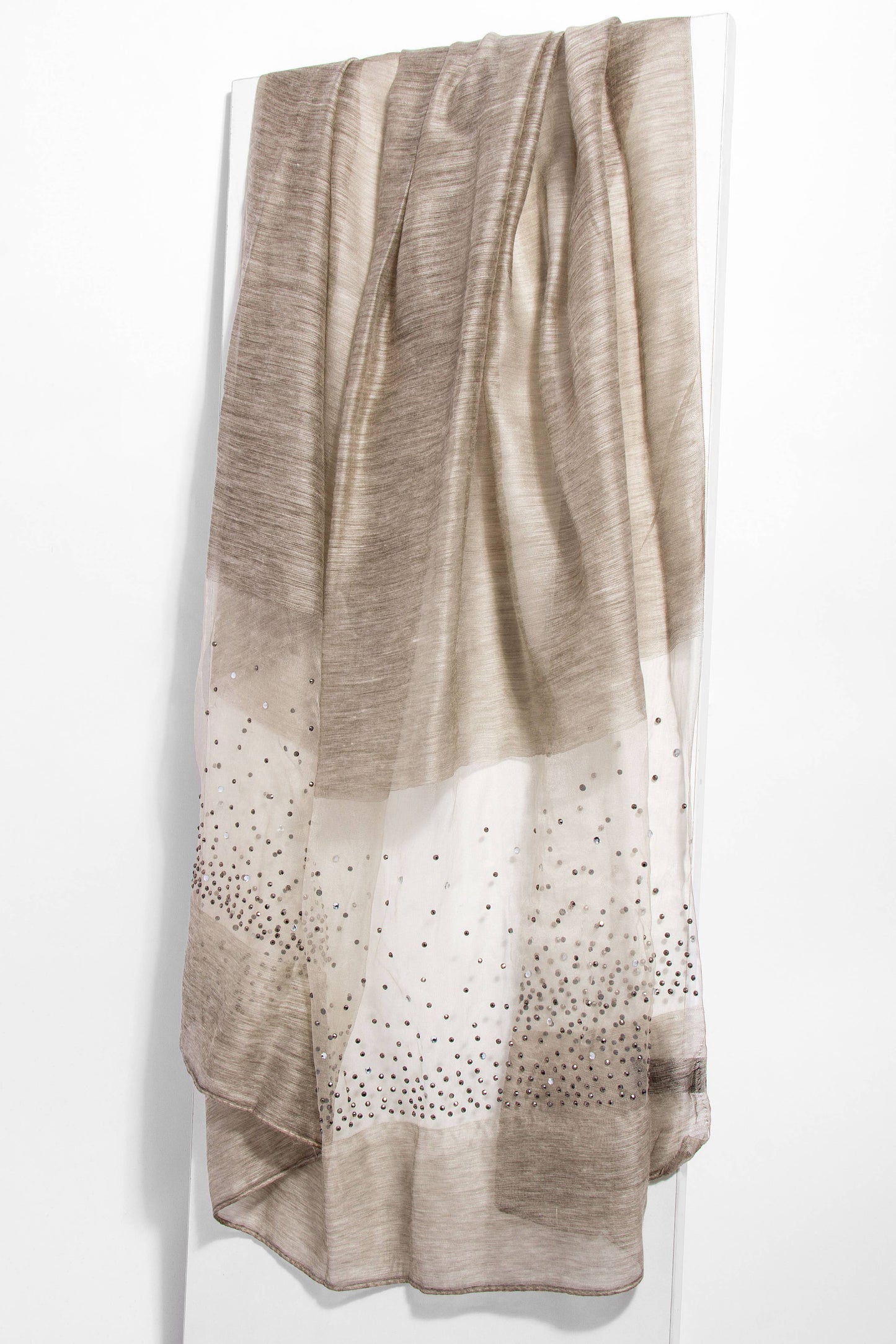 SAACHI - Star Gazer Wool Blend Sparkle Silk Scarf: PURPLE