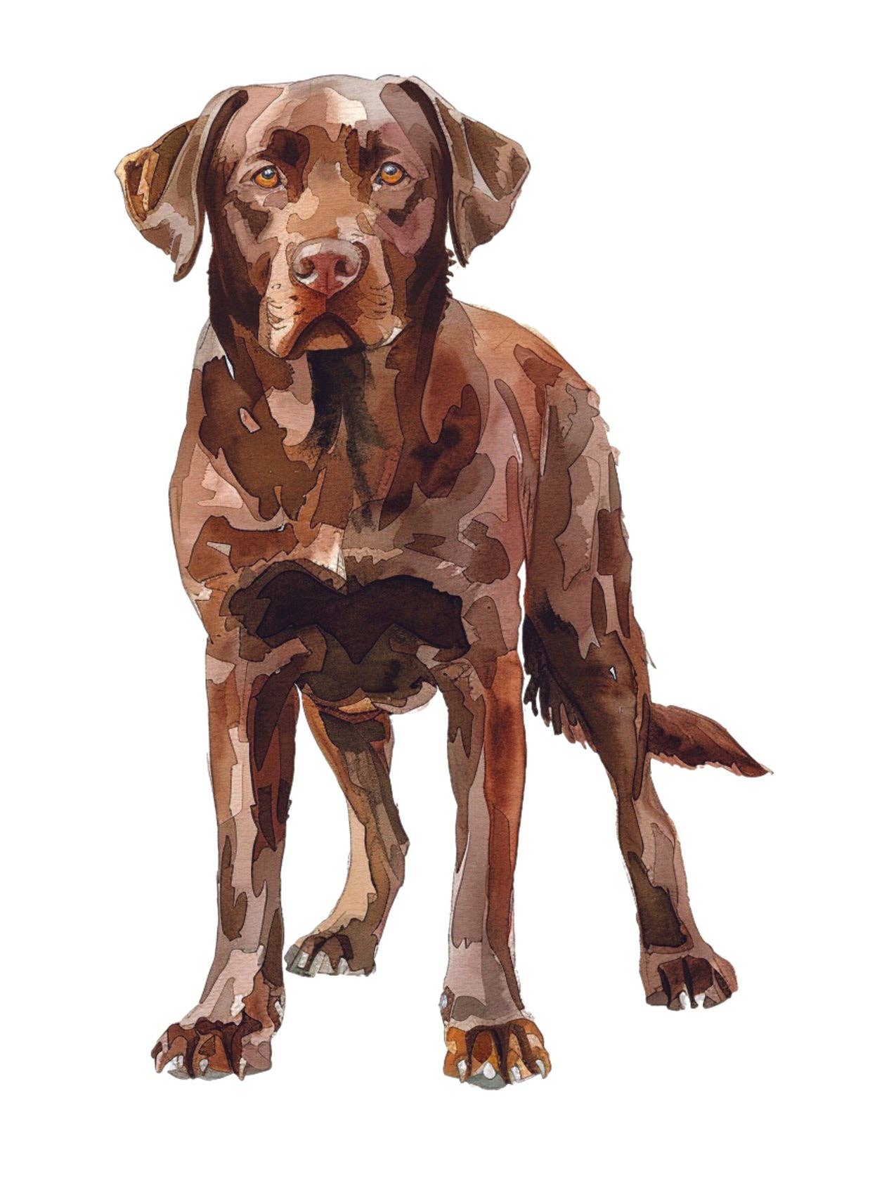 Bourbon & Bacon - Labrador Retriever, Chocolate Note Cards