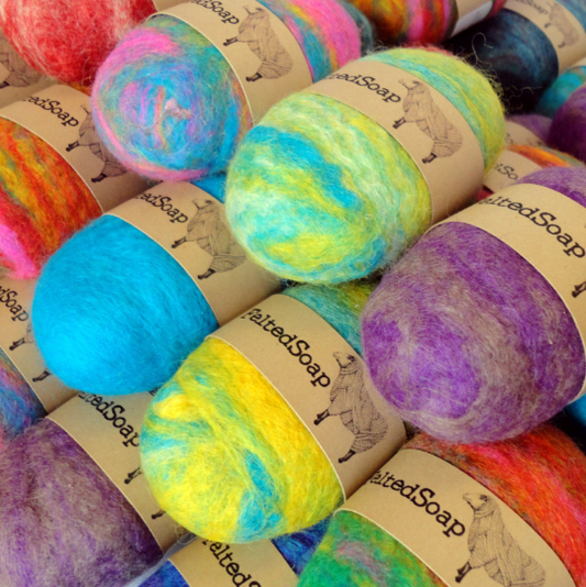 Twisted Purl LLC - Felted Soap Multicolored Pack of 25 Individually Labeled