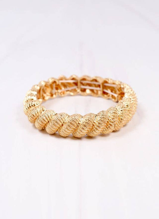 Caroline Hill - Governor Twisted Stretch Bracelet GOLD: Default