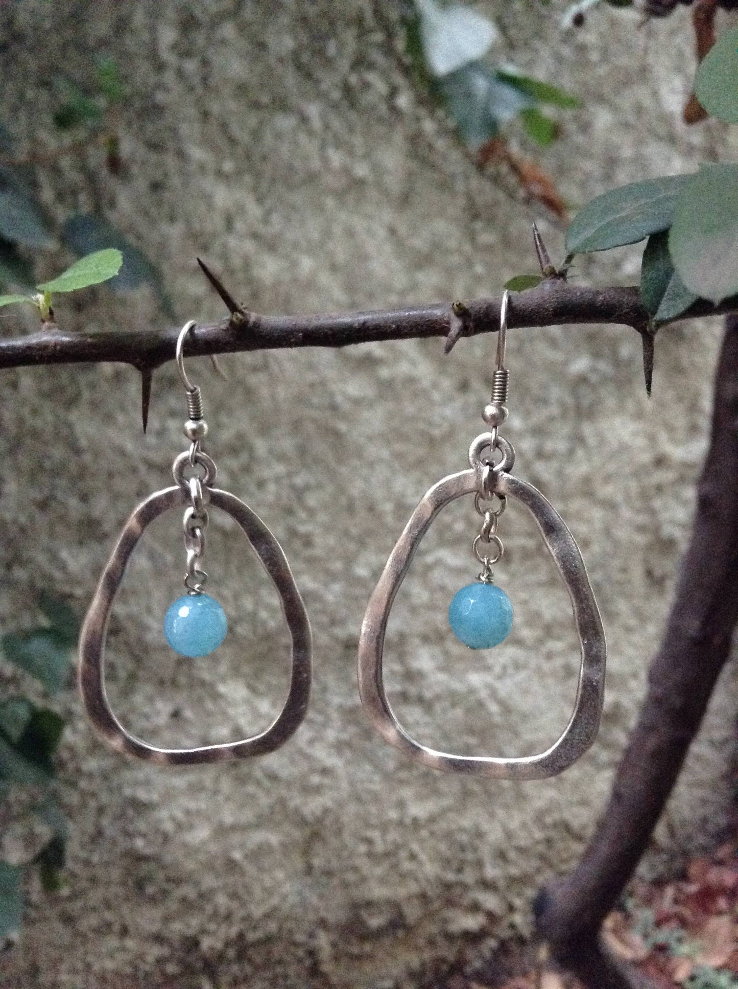 Volare - 5195T Oval hoop with stone silver plated: F.w.pearl