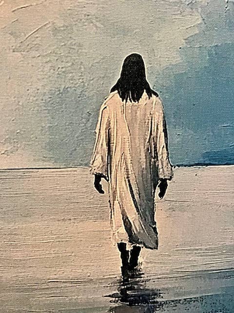 Rustic Nester - Christian home decor canvas art print, Faith Religious gift: 11x14