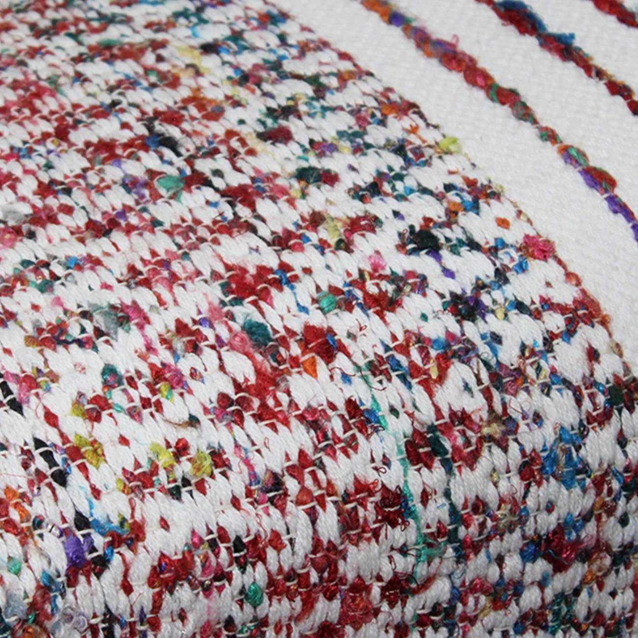 LR Home - Striped Multicolor Farmhouse Indoor Bench