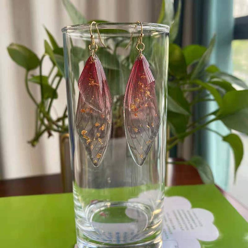 Mio Queena - Gradient Cicada Wings Butterfly Wings Earrings: 1#