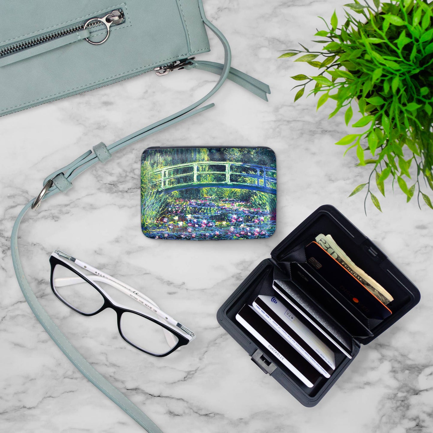 Monarque - Monet - Water Lily Pond & Japanese Bridge Armored Wallet