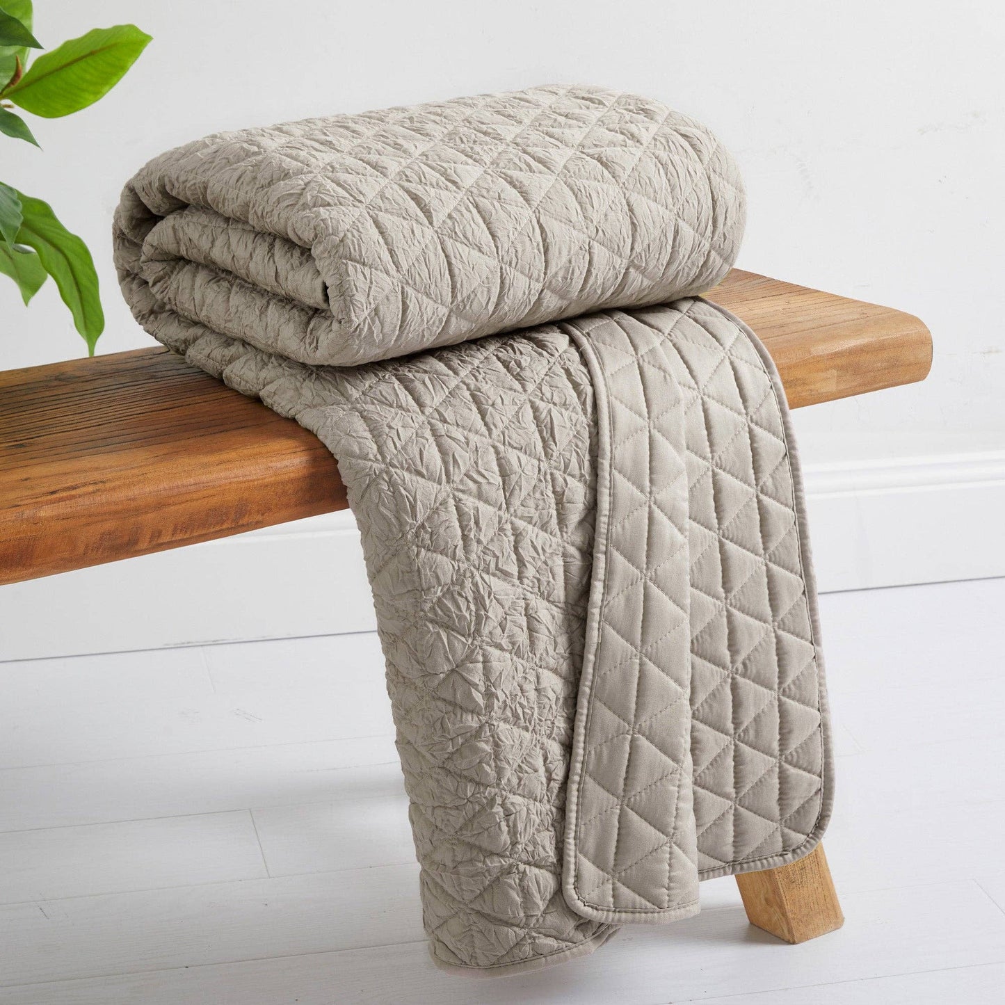 Levtex Home - Rowan Quilted Throw: Tan