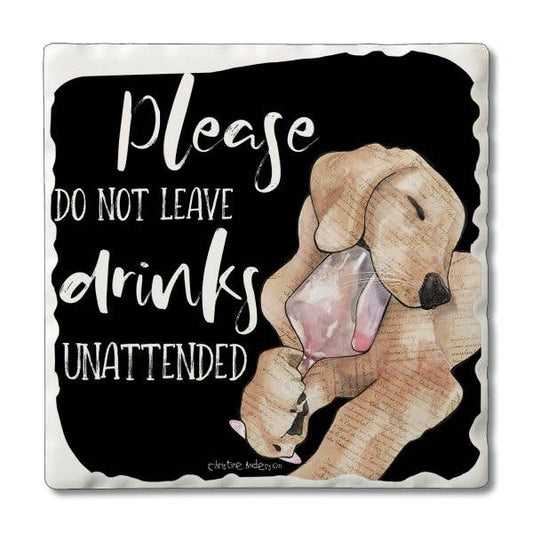 CounterArt/Highland Home/Thirstystone - Unattended Single Absorbent Stone Tumbled Tile Coaster