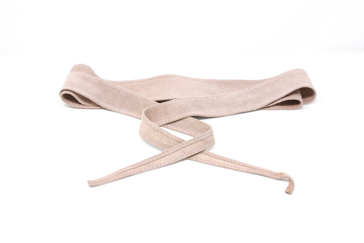 German Fuentes Handbags - CINT-01 WRAP BELT SUEDE: Beige