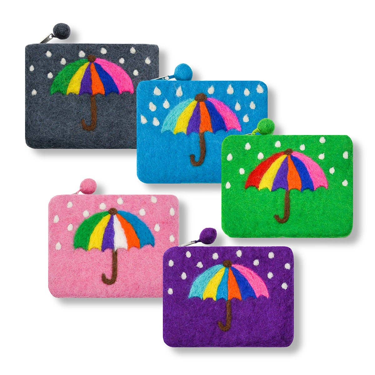 BNB Crafts Inc. - Umbrella Design Coin Purse: Green