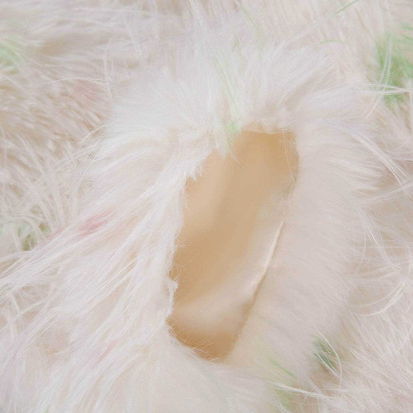 PEACH ACCESSORIES - Polka-Dot Shaggy Cape Coat CE102: Pink Mix