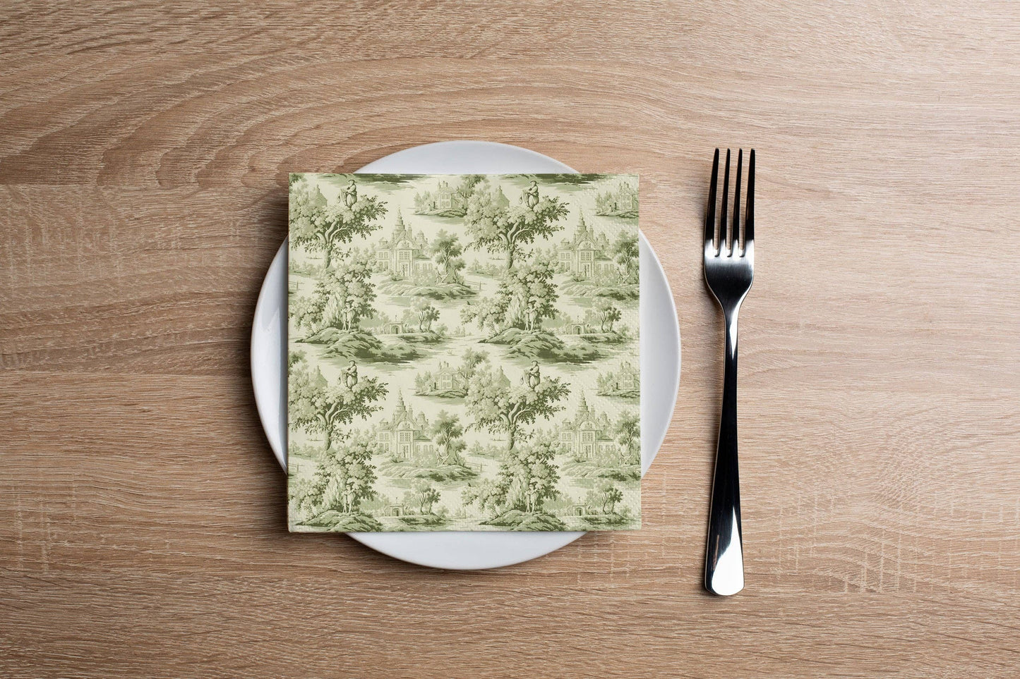 Altoonastore - Green Toile Cocktail Napkin