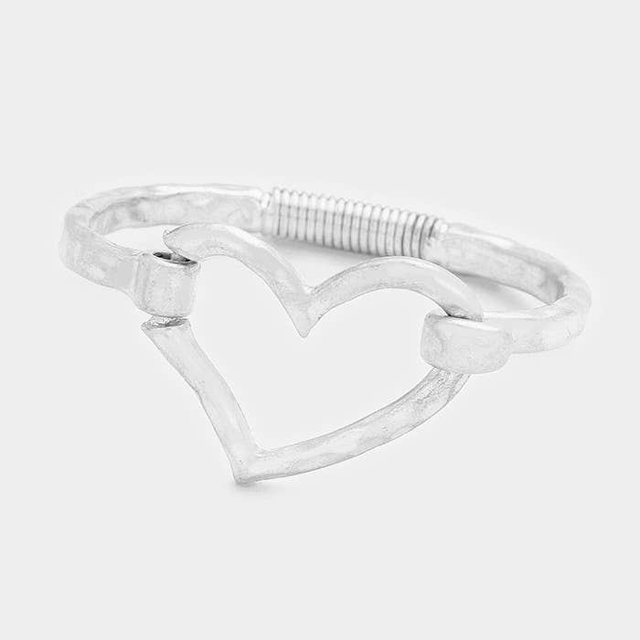 Sensibling Corp. - Open Metal Heart Hook Bracelet: Gold