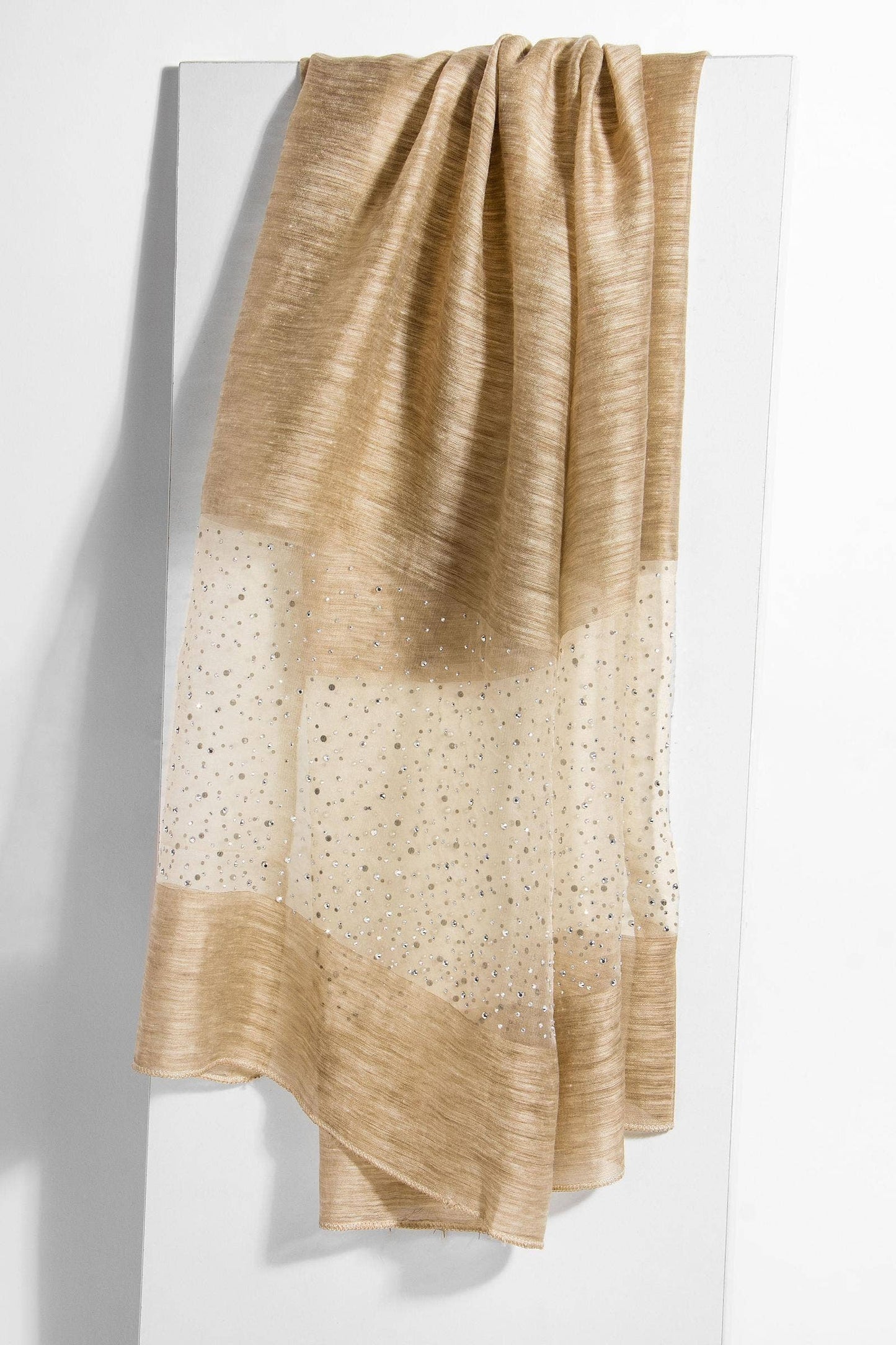 SAACHI - Star Gazer Wool Blend Sparkle Silk Scarf: PURPLE