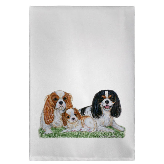 Betsy Drake Interiors - King Charles Spaniels Guest Towel