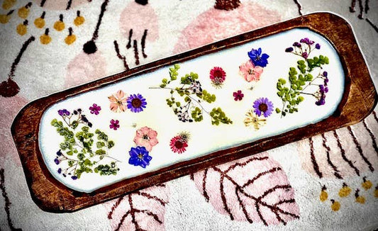 Plaid Rooster Co - Bread Bowl - Soy Candle with flowers