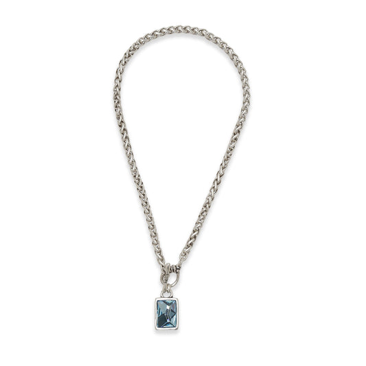 Chanour - Handmade Aqua Cosmo Pewter Necklace - NN3525