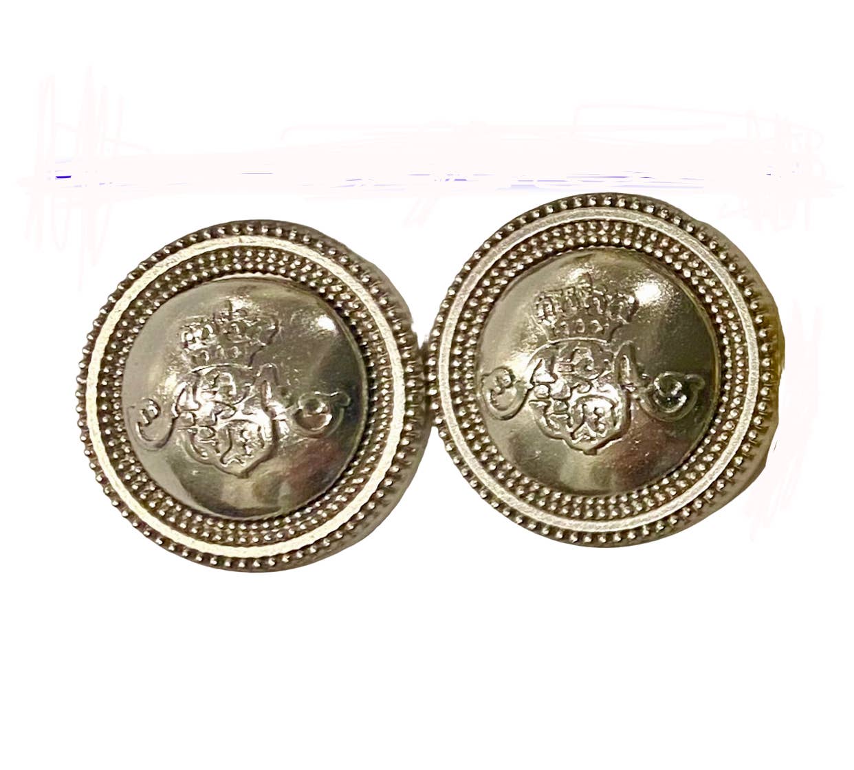 MagneButton - Antique Crown Silver & Gold: Gold