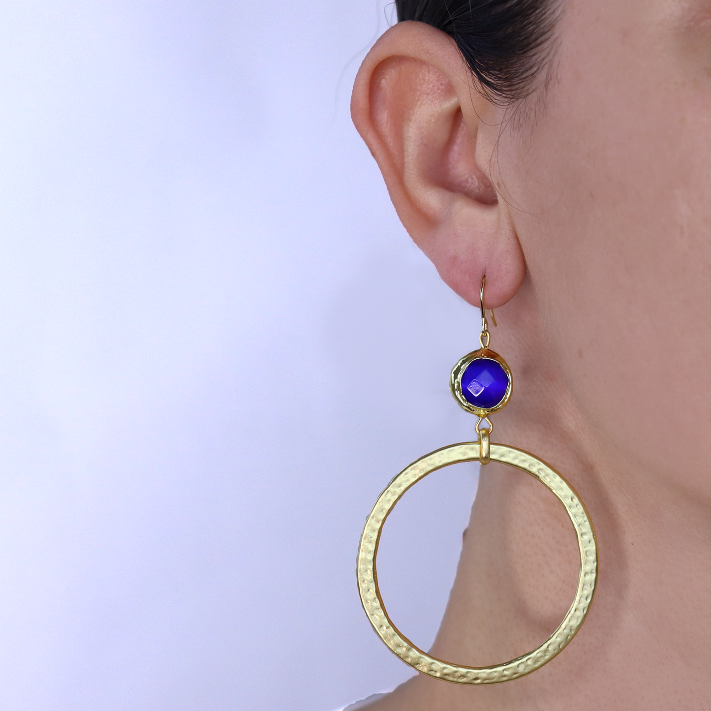 KARINE SULTAN - Colombina Earrings: Aquamarine Blue